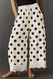 Drawstring Polka Dot Lace Pants