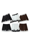 Lace Trim Satin Cami and Skirt Set