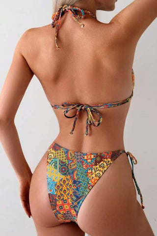 Tie-Side Halter Bikini Sets