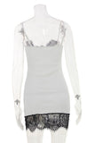 Lace Trim Bodycon Mini Dress