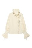 Ruffle Collar Long Sleeve Blouse