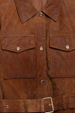 Belted Suede Utility Jacket