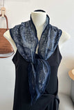 Sheer Paisley Print Skinny Scarf