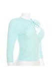 Tie-Neck Wrap Front Crop Top