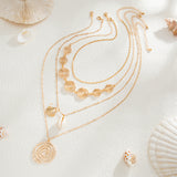 Spiral Shell Layered Necklace