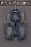 Floral Shoulder Denim Vest