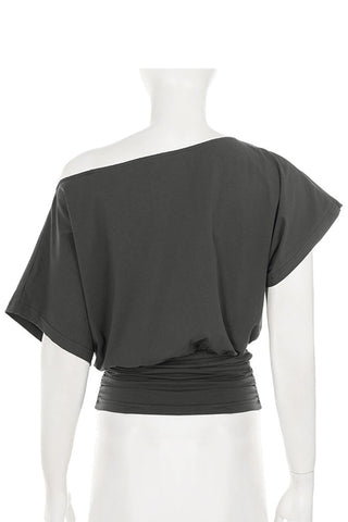 Graphic Off-Shoulder T-Shirt
