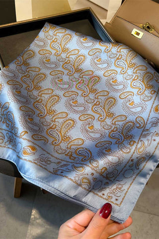 Paisley Print Satin Neck Scarf