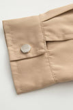 Stand Collar Drawstring Waist Jacket
