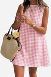 Sleeveless Gingham Dress