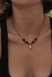 Natural Stone Pendant Chain Necklace