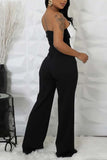 Asymmetric Button Jumpsuit
