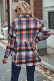 Plaid Button-Front Long Sleeve Shirt