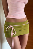 Strappy Top and Ruched Skirt Set