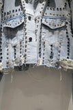 Studded Cropped Denim Jacket