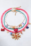 Multi-Charm Layered Statement Necklace