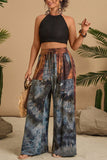 Drawstring Wide-Leg Casual Pants