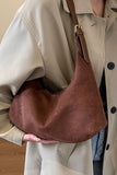 Suede Slouchy Shoulder Bag
