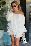 Off-Shoulder Ruffled Mini Dress
