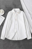 Floral Collar Button-Up Blouse