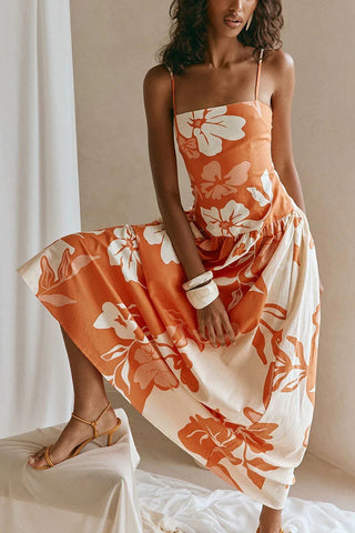 Floral Strappy Vacation Dress