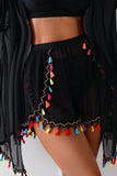 Vibrant Striped Bikini Set with Cover-Up