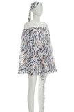 Tie-Front Puff Sleeve Mini Dress