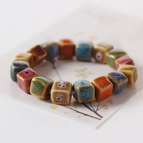 Glazed Beaded Bracelet