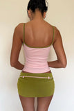 Strappy Top and Ruched Skirt Set