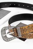 Embossed Western Buckle Belt
