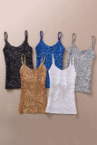 Sequin Scoop Neck Sleeveless Cami