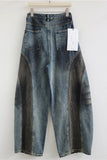 Lace Trim Barrel Jeans