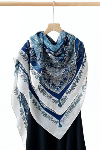 Floral Print Square Scarf