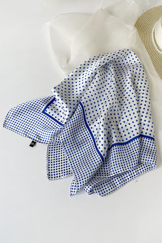Polka Dot Square Scarf with Border