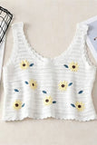 Crochet Floral Pattern Tank Top