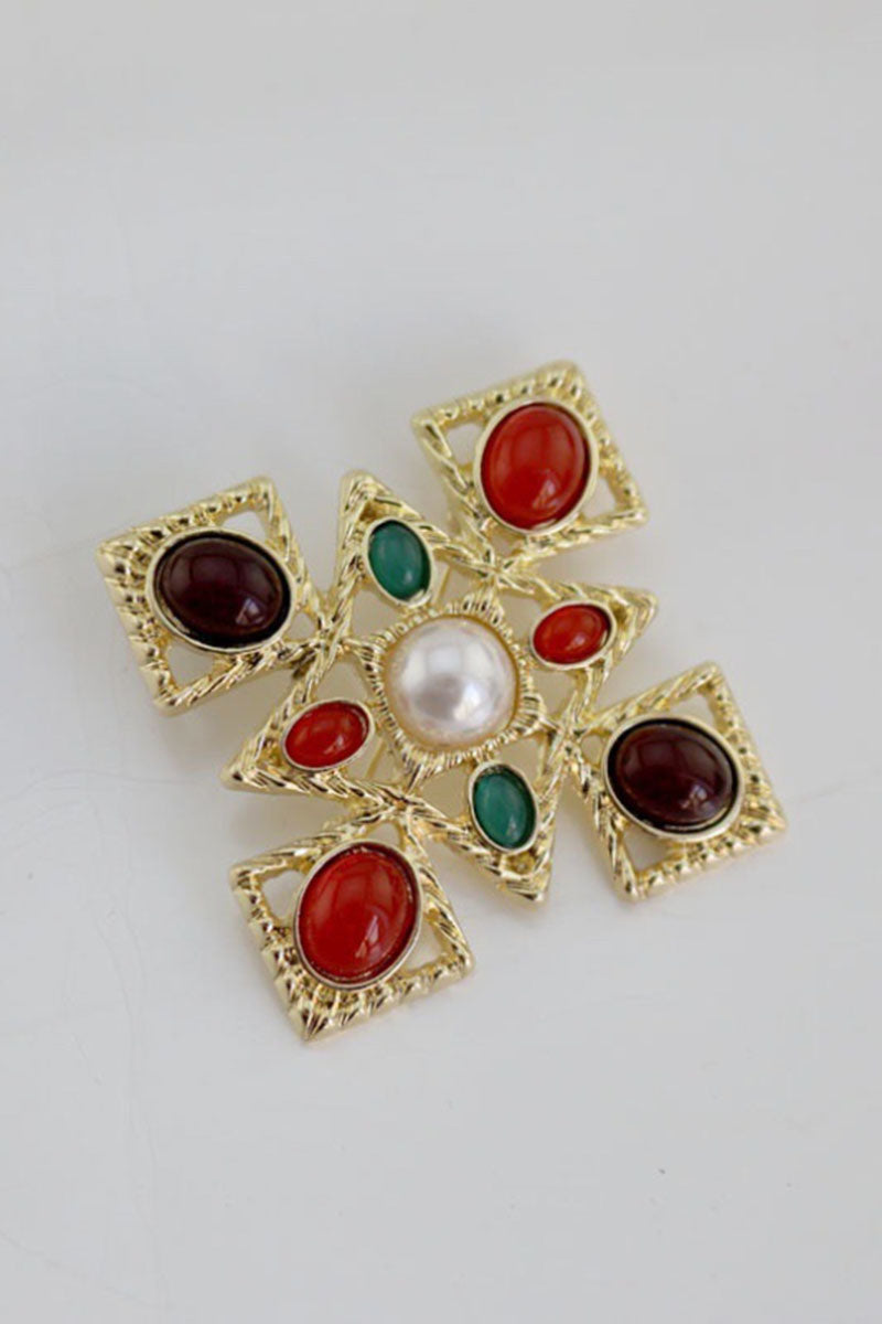 Vintage-Inspired Ornate Statement Brooch