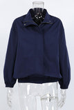 Mock Neck Zip-Front Bomber Jacket