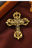 Crystal Cross Brooch