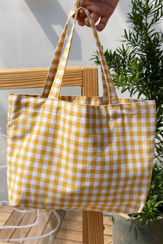 Gingham Everyday Carryall Tote Bag