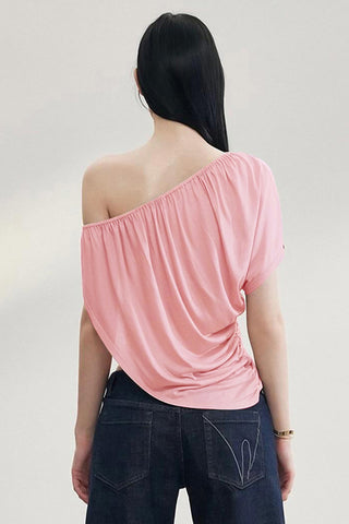 One-Shoulder Draped Tank Top