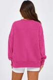Crew Neck Side Slit Sweatshirt
