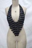 Beaded Halter Chain-Link Tank