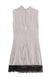Sleeveless High-Neck Casual Dress