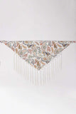 Patchwork Fringe Tie Waist Wrap Skirt