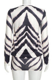 Zebra Print Long Sleeve Mini Casual Dress