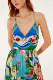 Vibrant Printed Midi Dress