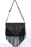 Studded Fringe Crossbody Bag