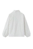 Polka Dot Half-Zip Pullover Jacket