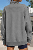 Mock Neck Drop Shoulder Sweatshirt