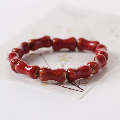Glazed Beaded Bracelet